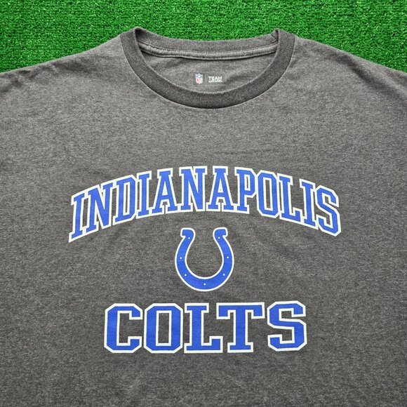 Indianapolis Colts Mens Tshirt 2XL Gray Short Sleeve Logo NFL Football Sports - Picture 2 of 7
